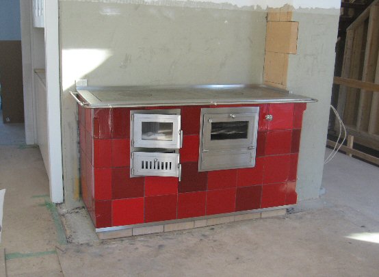 Red stove by Jessica Steinhauser