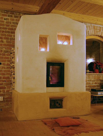 masonry heater in slovakia with tom trout